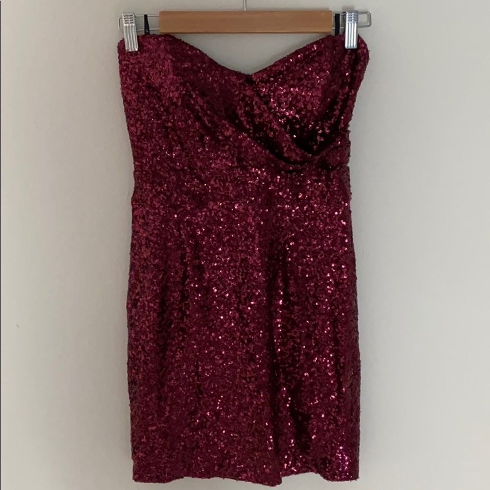 Strapless sparkles TFNC London dress. Size M.